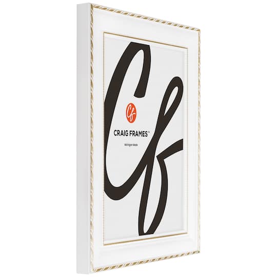 2 Pack Craig Frames Victoria White and Gold Picture Frame